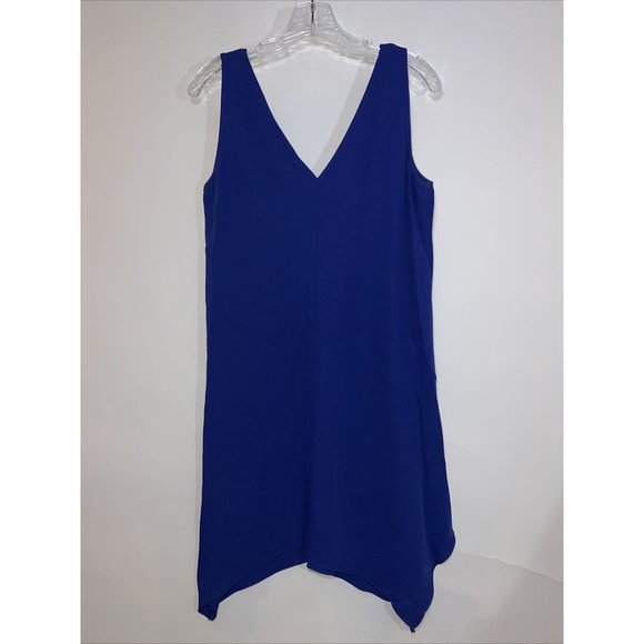 Amanda Uprichard Women’s Large Shift Dress Monty Blue Handkerchief Hem - Picture 6 of 6